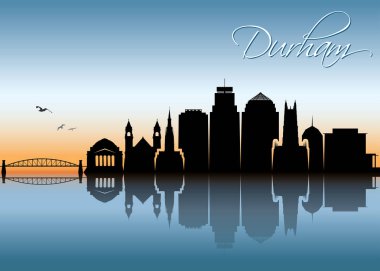 yazıt, vektör çizim ile durham şehir silüeti