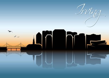 yazıt, vektör çizim ile Irving şehir silüeti