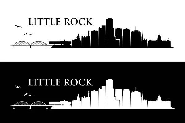 Little Rock Skyline Arkansas Stati Uniti America Usa Illustrazione Vettoriale — Vettoriale Stock