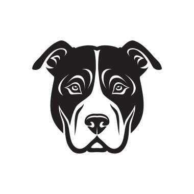 pitbull köpek minimalist vektör çizim