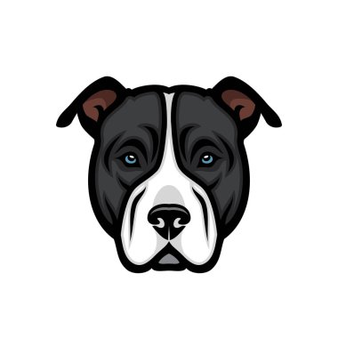 pitbull köpek minimalist vektör çizim