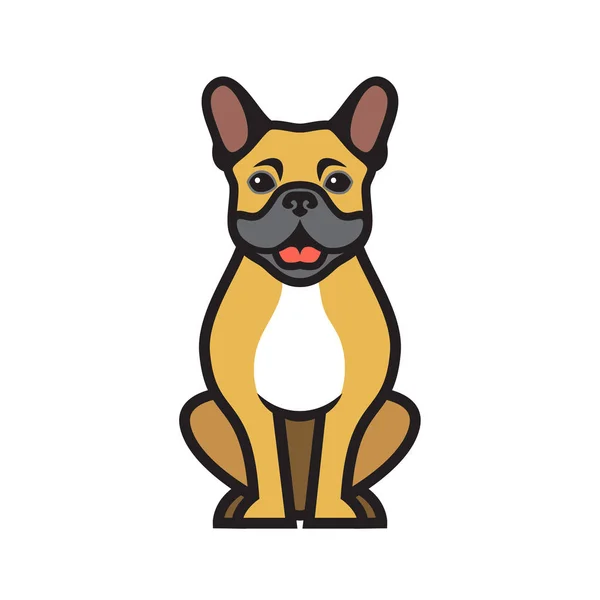 Icono Vectorial Minimalista Bulldog Francés — Archivo Imágenes Vectoriales