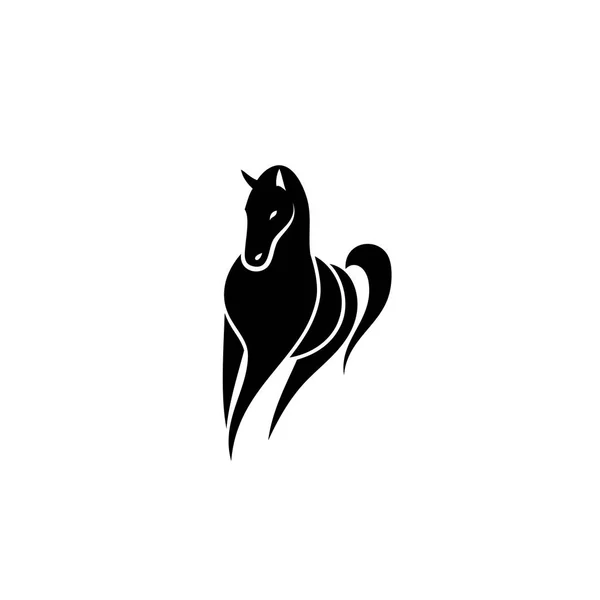 Illustration Vectorielle Minimaliste Cheval Course — Image vectorielle