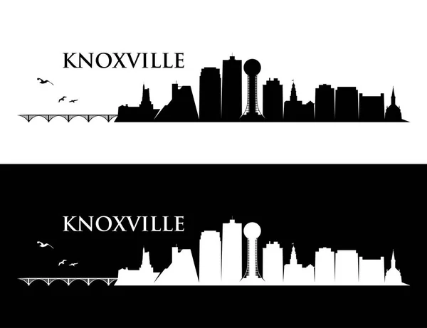Knoxville Città Skyline Edifici Vettoriali Manifesti — Vettoriale Stock