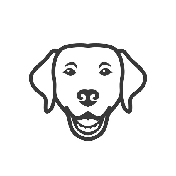 Minimalistický Vektorové Ilustrace Labrador Pes — Stockový vektor