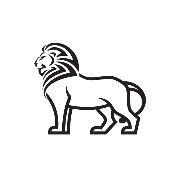 Ilustración Vectorial Minimalista Del Perfil Del León — Vector de stock