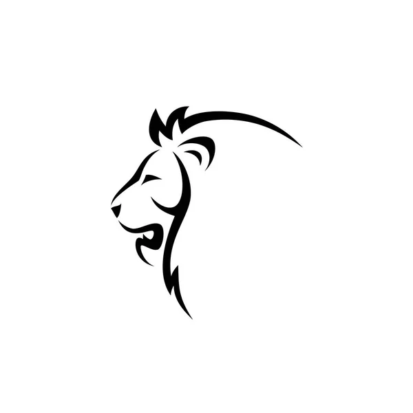 Minimalistisk Vektorillustration Lion Profil — Stock vektor