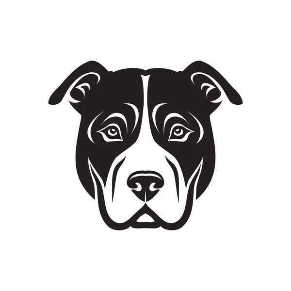 Minimalistische Vektorillustration Von Pitbull Dog — Stockvektor