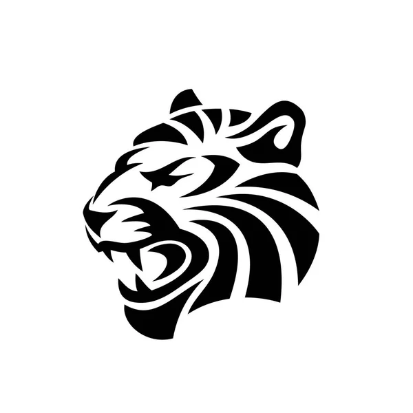 タイガー ヘッドのミニマルなベクトル イラスト — ストックベクタ