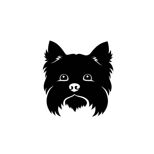 Illustration Vectorielle Minimaliste Terrier Yorkshire — Image vectorielle
