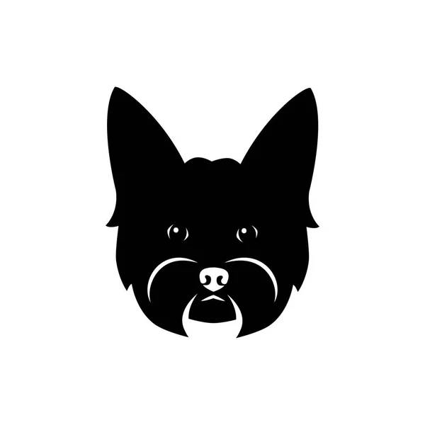 Illustration Vectorielle Minimaliste Terrier Yorkshire — Image vectorielle