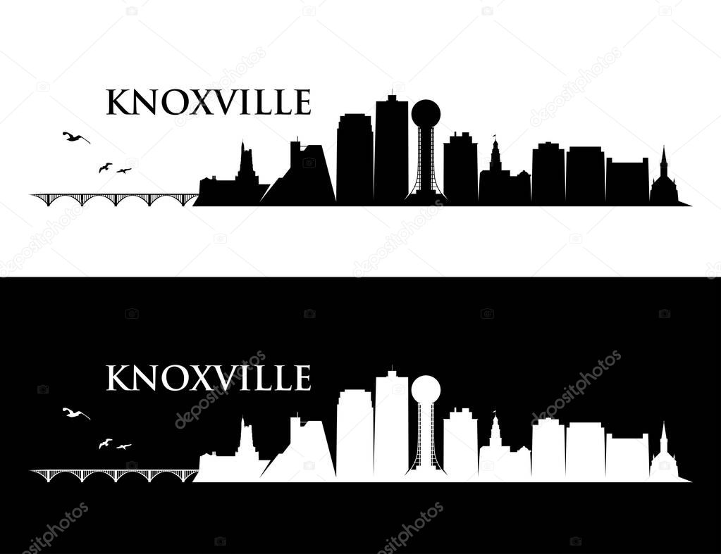 knoxville city skyline buildings vector posters