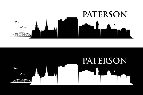 Skyline Paterson Nova Jersey Estados Unidos América Eua Ilustração Vetorial — Vetor de Stock