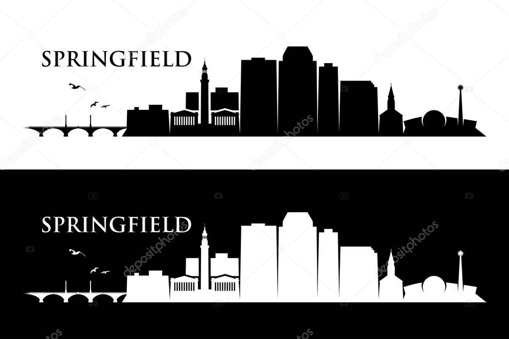 Springfield skyline - Massachusetts, United States of America, USA, vector illustration