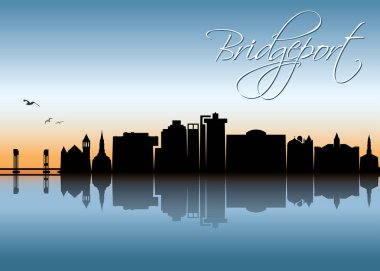 Bridgeport Birleşik Amerika Birleşik Devletleri, ABD, vektör çizim
