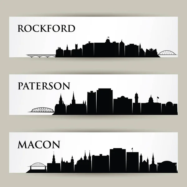 Соединенные Штаты Америки Соединенные Штаты Америки Векторная Иллюстрация Rockford Paterson — стоковый вектор