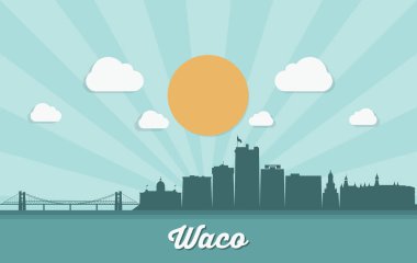 Vector illustration of Waco, USA clipart