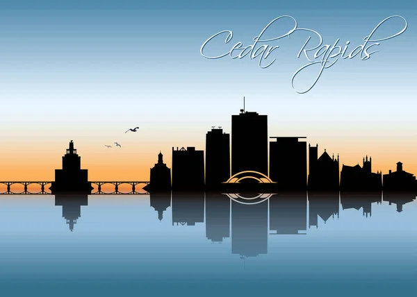 Vektorillustration Cedar Rapids Usa — Stock vektor