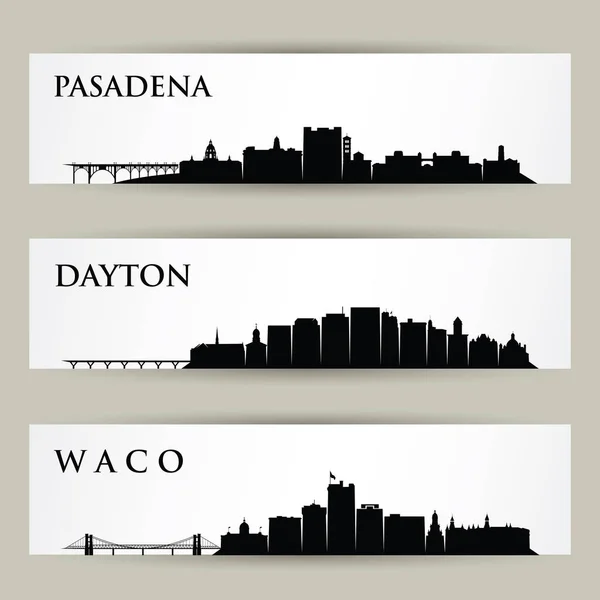 城市集合的向量例证 Usa — 图库矢量图片