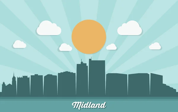 Illustration Vectorielle Midland États Unis — Image vectorielle
