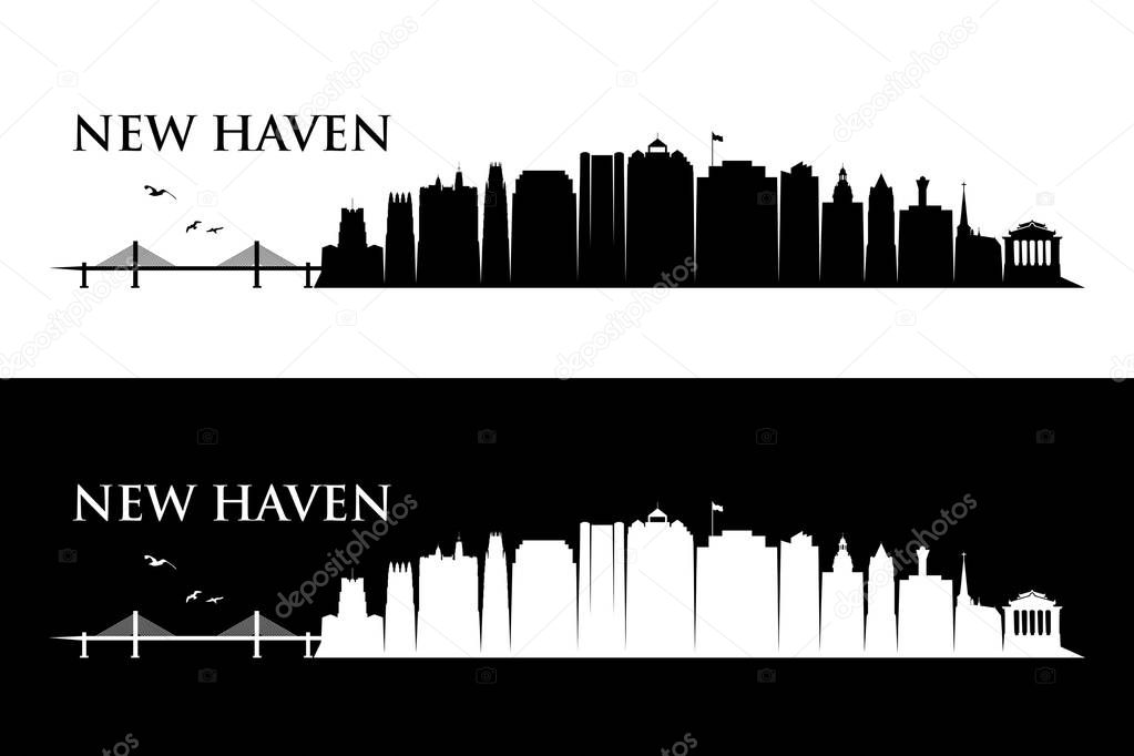 Vector illustration of Newhaven, USA