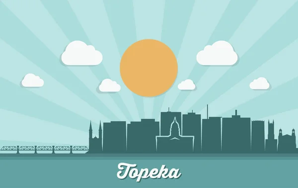 Vektor Illustration Von Topeka Usa — Stockvektor