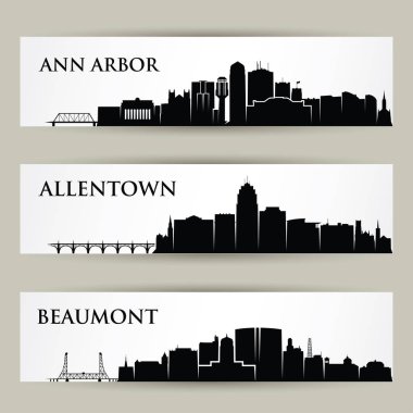 Vektör çizim şehirler, ABD