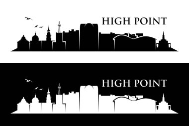 Vector illustration of high point, USA clipart