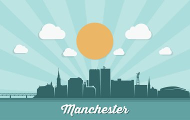 Manchester, ABD vektör çizim