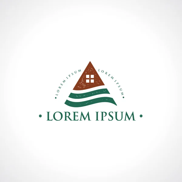 Mountain Cabin Logo Isolated Vector Illustration — Stock Vector