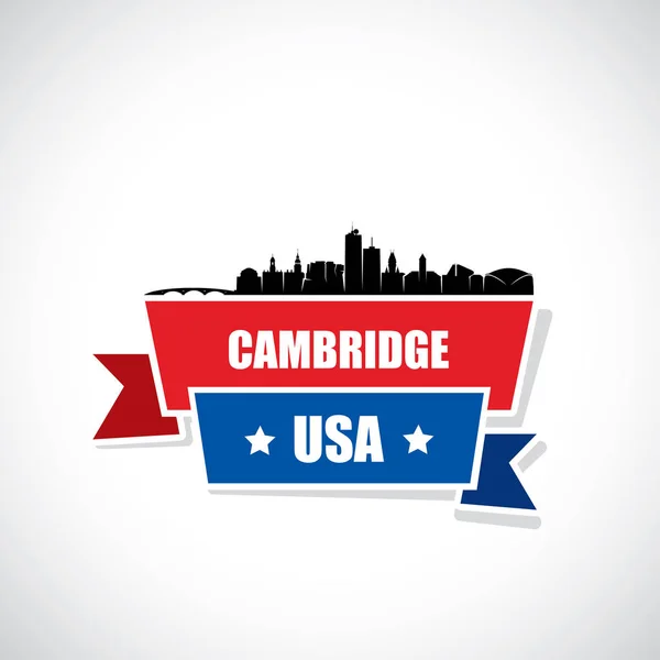 Vectorillustratie Van Cambridge Verenigde Staten — Stockvector