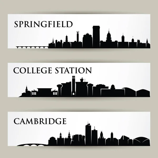 Vectorillustratie Van Steden Verenigde Staten — Stockvector