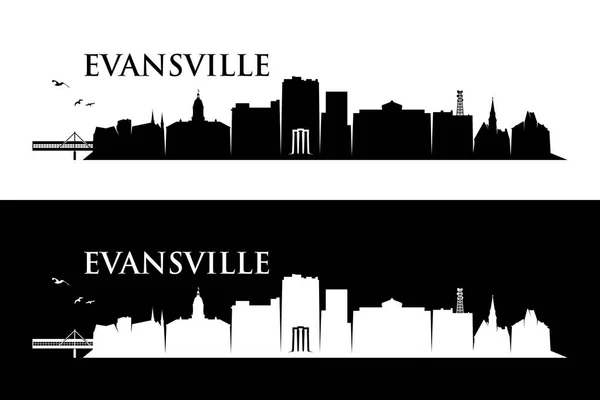 Illustration Vectorielle Evansville Usa — Image vectorielle