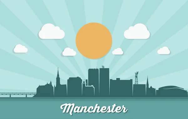 Ilustração Vetorial Manchester Eua — Vetor de Stock