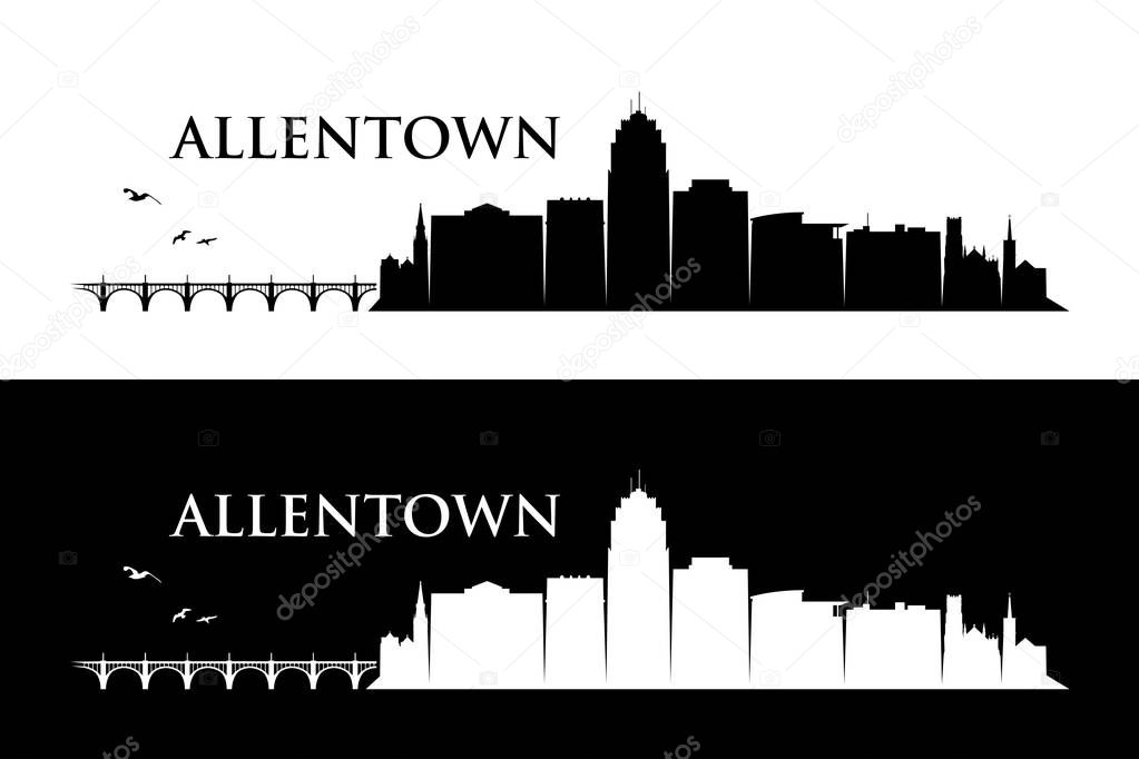 Vector illustration of allentown, USA