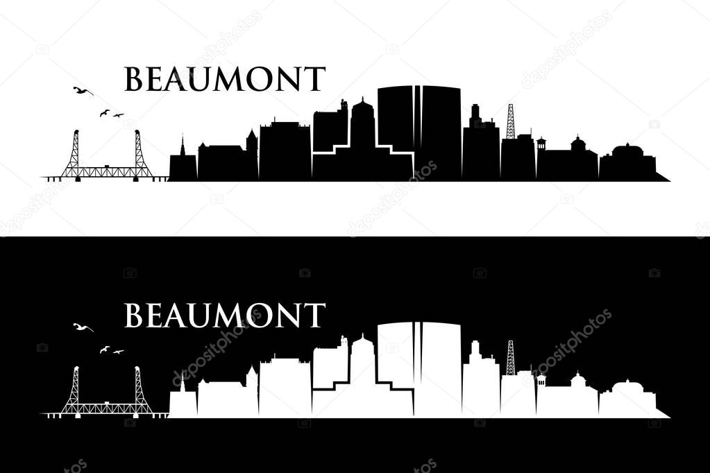 Vector illustration of beaumont, USA