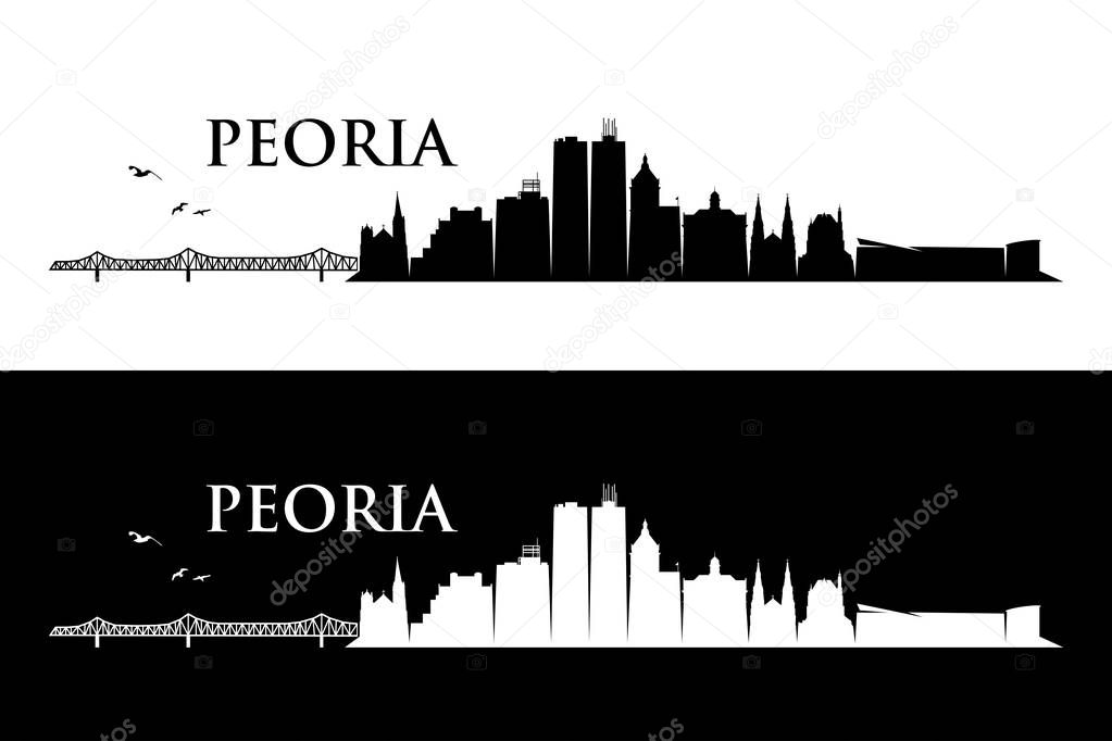 Vector illustration of peoria, USA