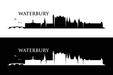 Connecticut Waterbury skyline, United States of America, USA clipart