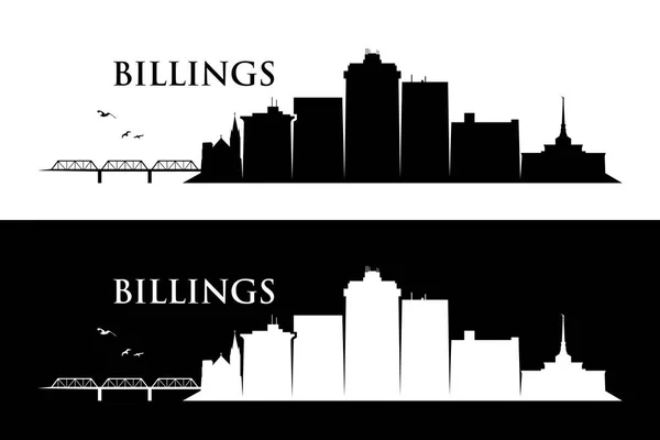 Montana Billings Skyline Estados Unidos Estados Unidos — Archivo Imágenes Vectoriales