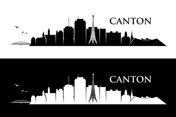 Kanton Skyline Ohio Vereinigte Staaten Von Amerika Usa — Stockvektor