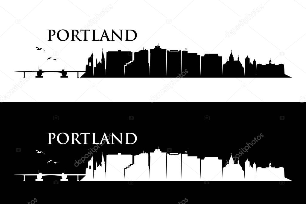 Portland skyline, Maine, United States of America, USA 