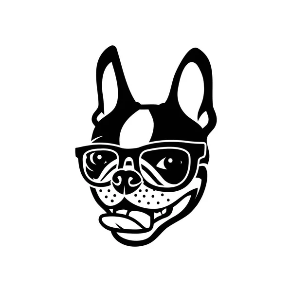 Illustrazione Adorabile Boston Terrier Cane — Vettoriale Stock
