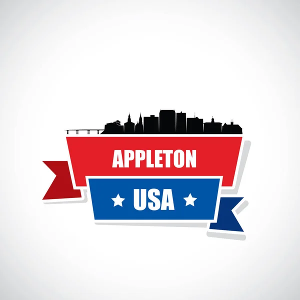 Appleton Estados Unidos América Eua — Vetor de Stock