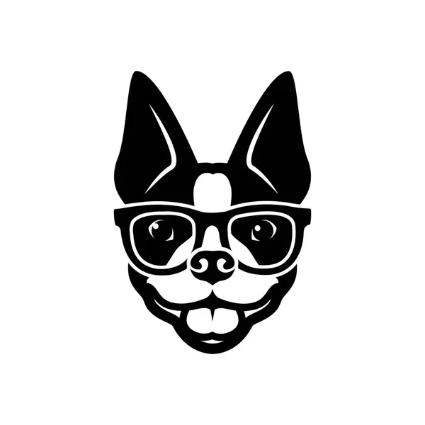 Illustration Adorable Boston Terrier Dog — Stock Vector