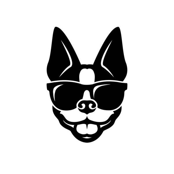 Иллюстрация очаровательного бостонского терьера
 