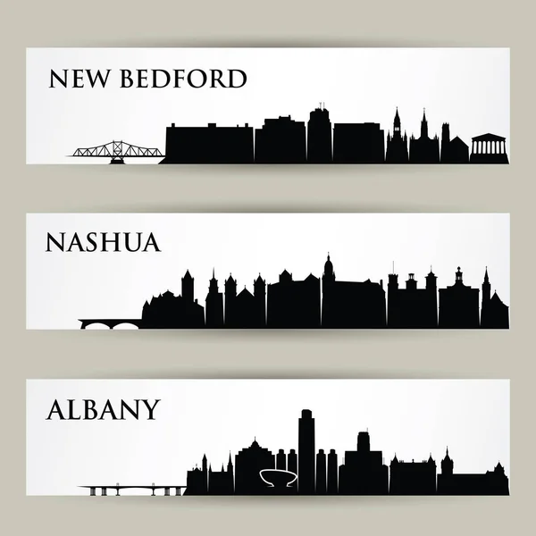 New Bredford Nashua Albany États Unis Amérique — Image vectorielle