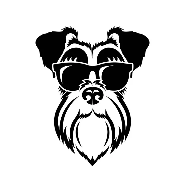 Ilustração Cão Schnauzer Adorável — Vetor de Stock