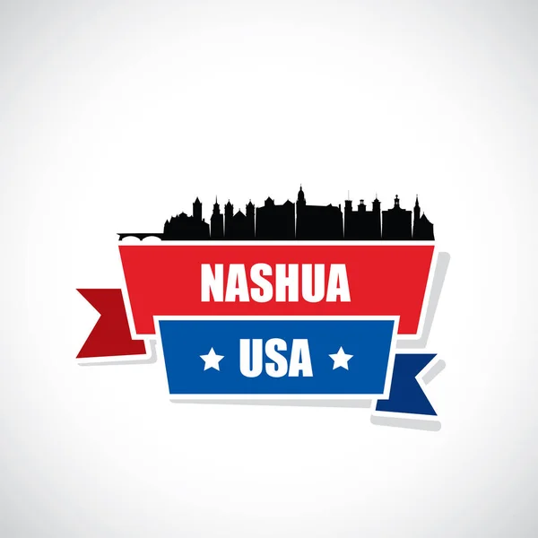 Nashua Stati Uniti America Usa — Vettoriale Stock