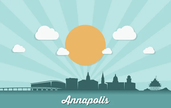 Annapolis Cityscape Сша — стоковый вектор