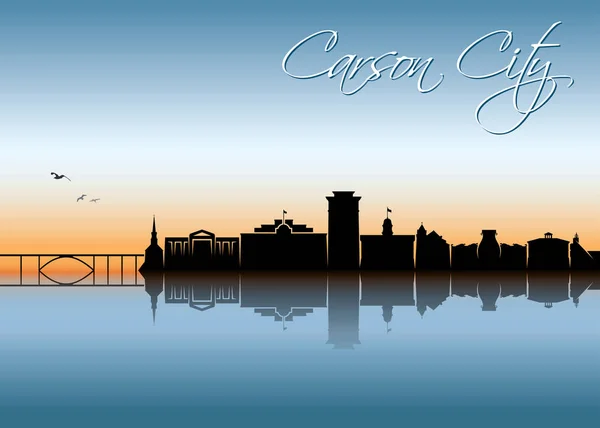 Carson City Cityscape Estados Unidos Estados Unidos — Vector de stock